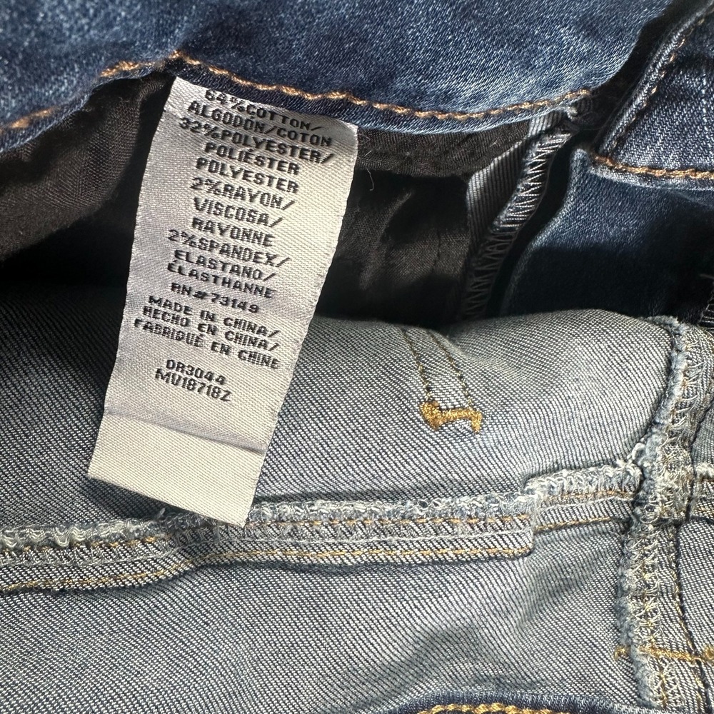 One5One Jeans Women's 14 Blue Cotton Denim Skinny Faded Workwear Travel Stretch - Picture 7 of 10